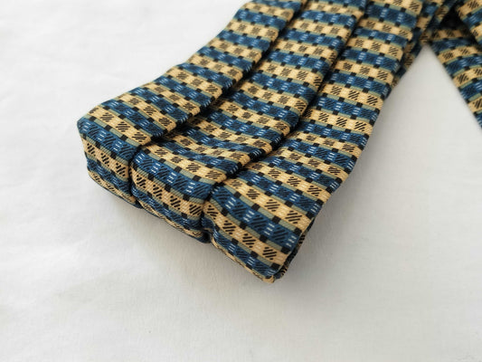HERMES Carre Ascot Tie Blue Scarf