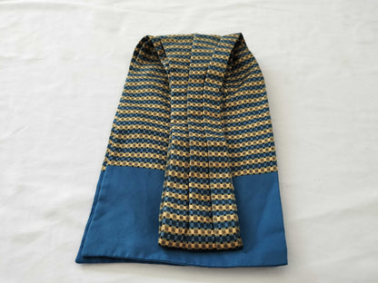 HERMES Carre Ascot Tie Blue Scarf