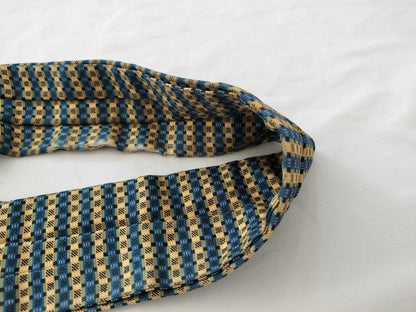HERMES Carre Ascot Tie Blue Scarf