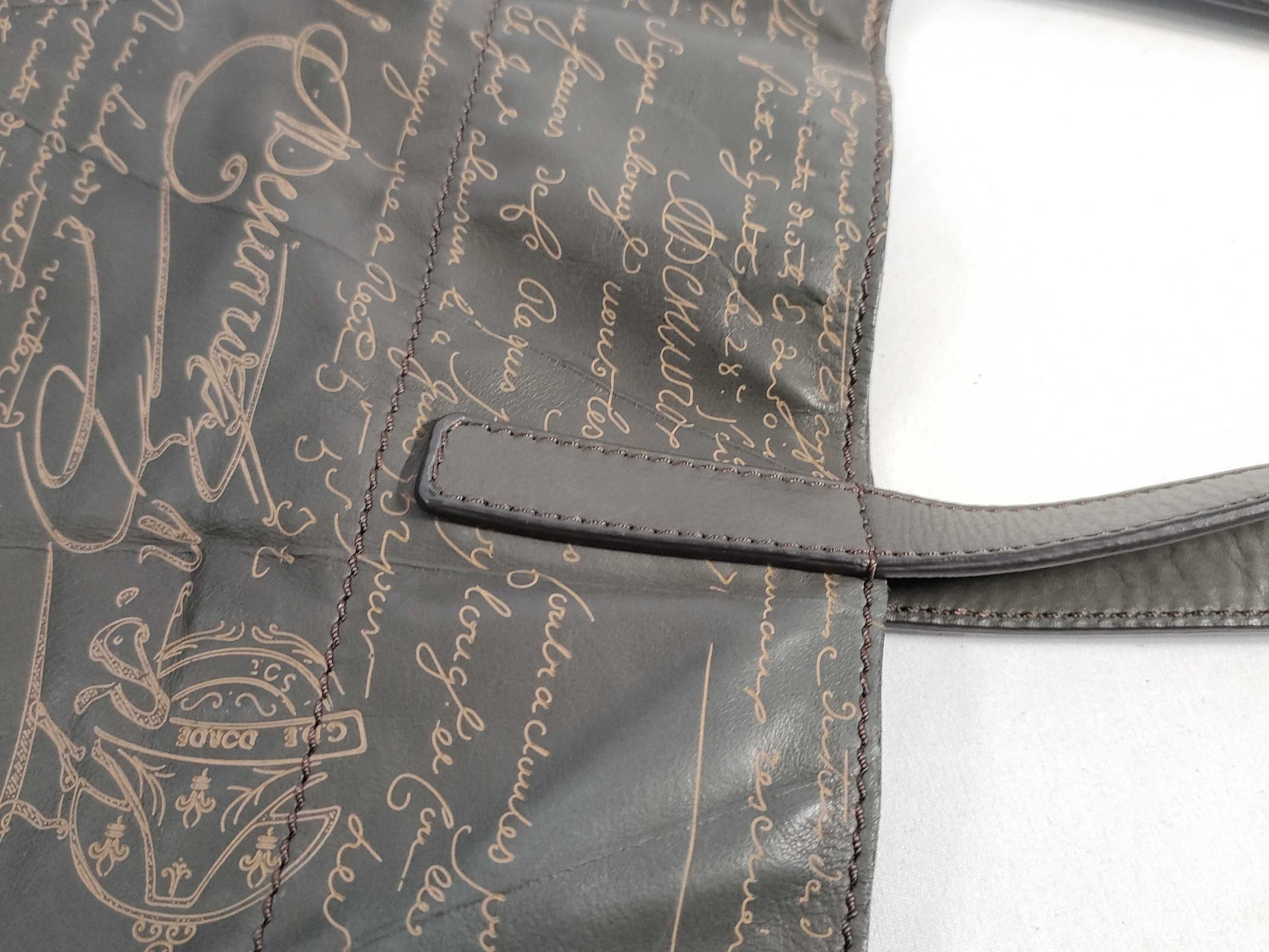Berluti Nylon Tote Brown Tote Bag