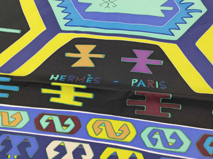 HERMES Carre Carre 90 KILIM Scarf