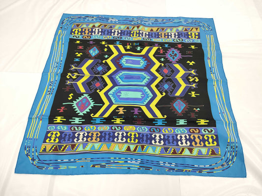 HERMES Carre Carre 90 KILIM Scarf