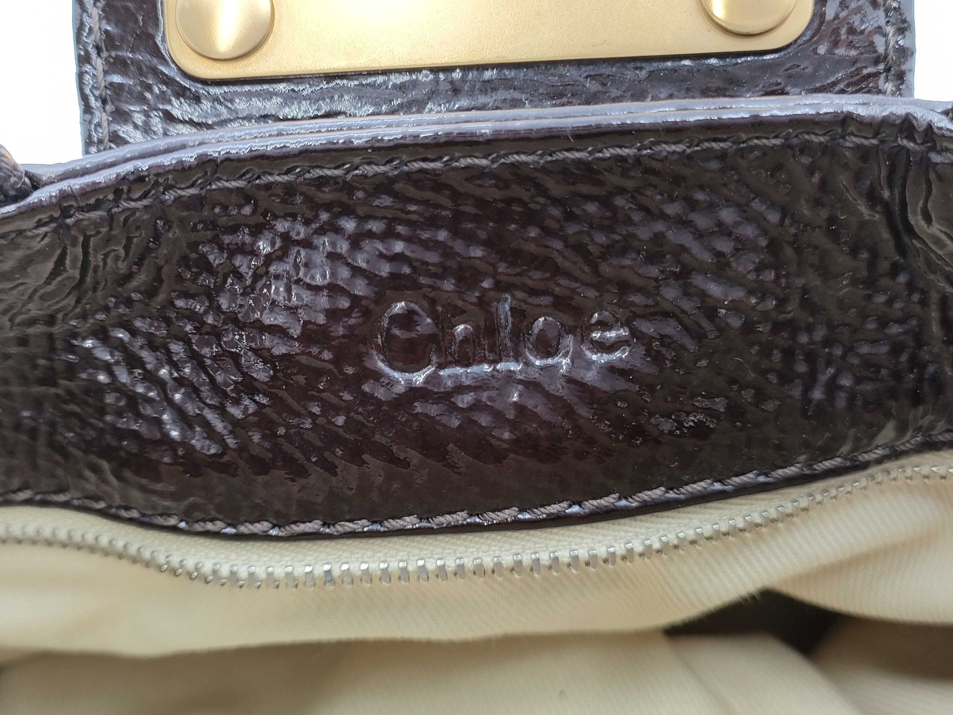 Chloe enamel handbag