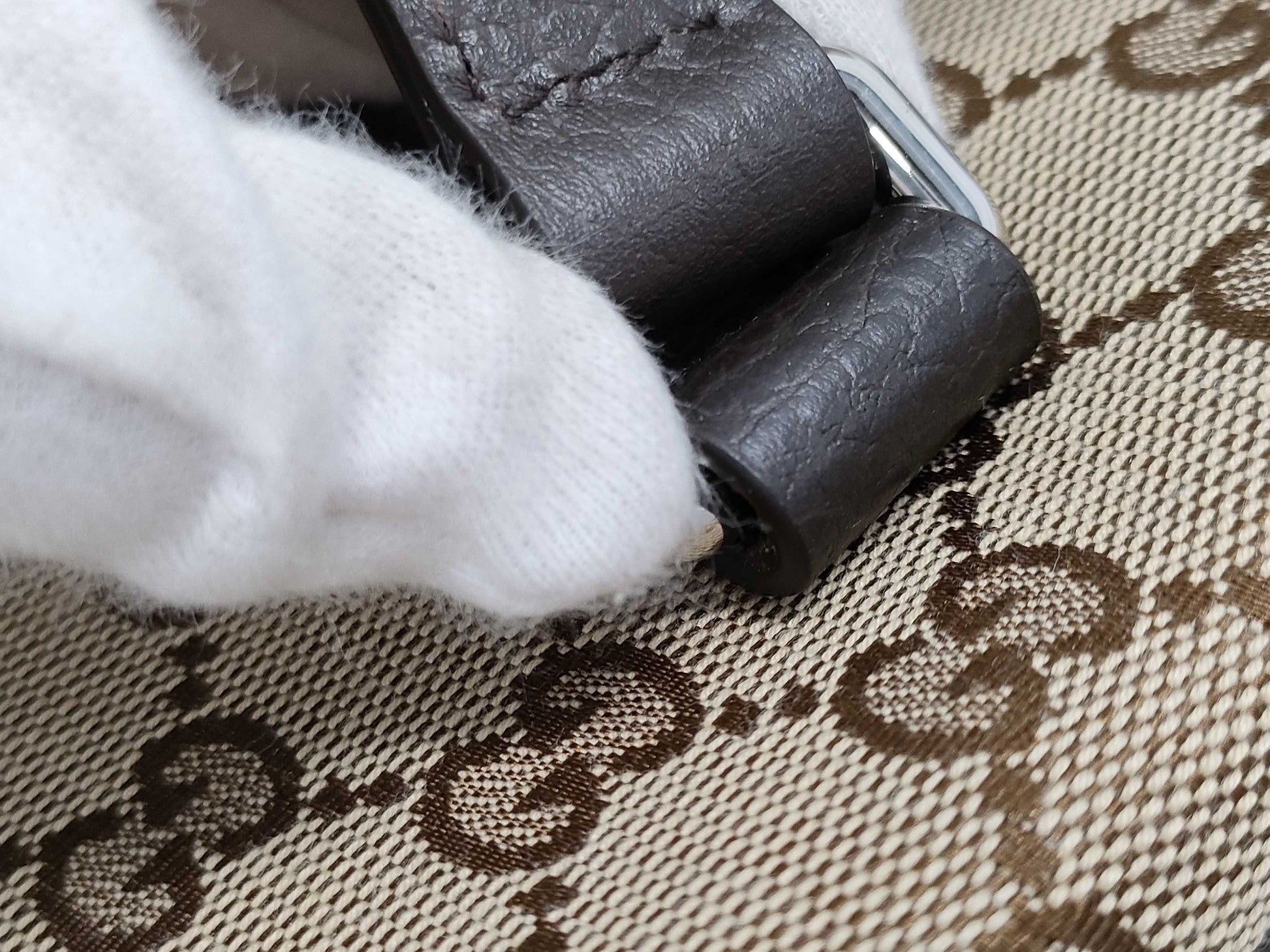GUCCI GG Canvas 449167 Boston Bag