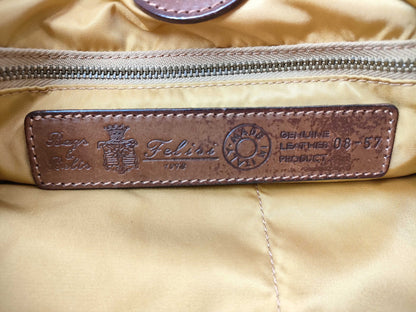 Felisi nylon and leather tote bag in yellow