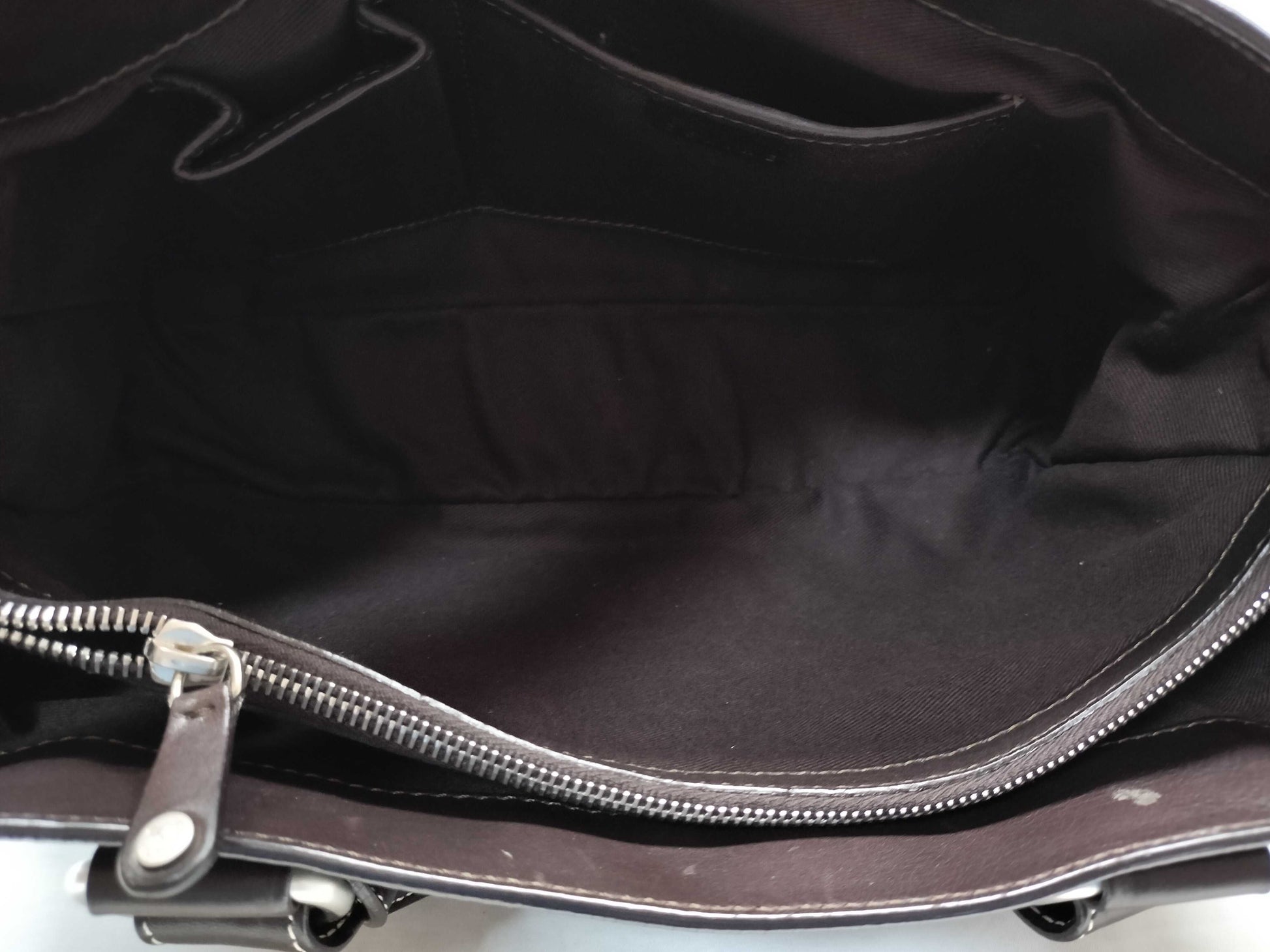 CELINE Leather Dark Brown Handbag