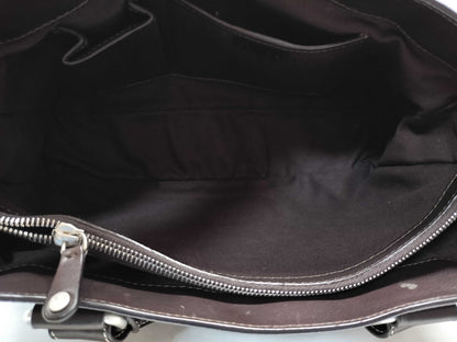 CELINE Leather Dark Brown Handbag