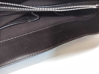 CELINE Leather Dark Brown Handbag