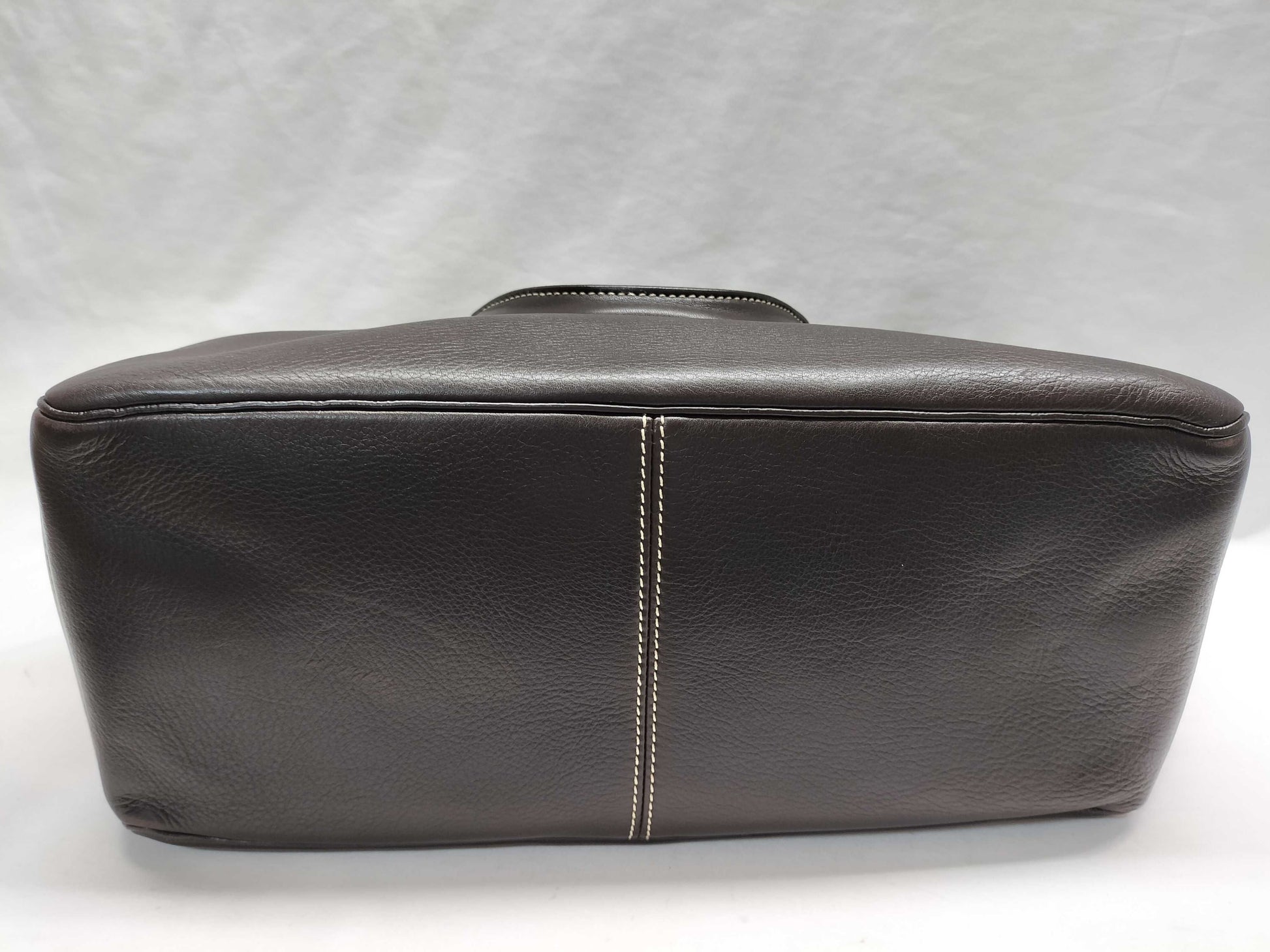 CELINE Leather Dark Brown Handbag