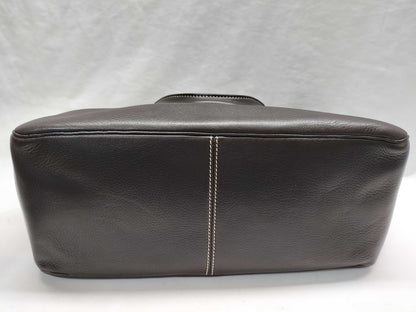 CELINE Leather Dark Brown Handbag