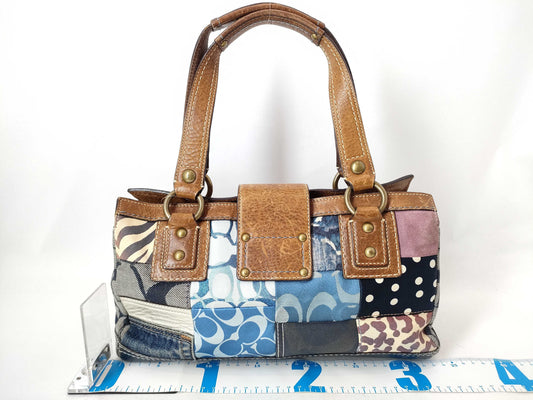 COACH 10816 Patchwork One-Shoulder Handbag
