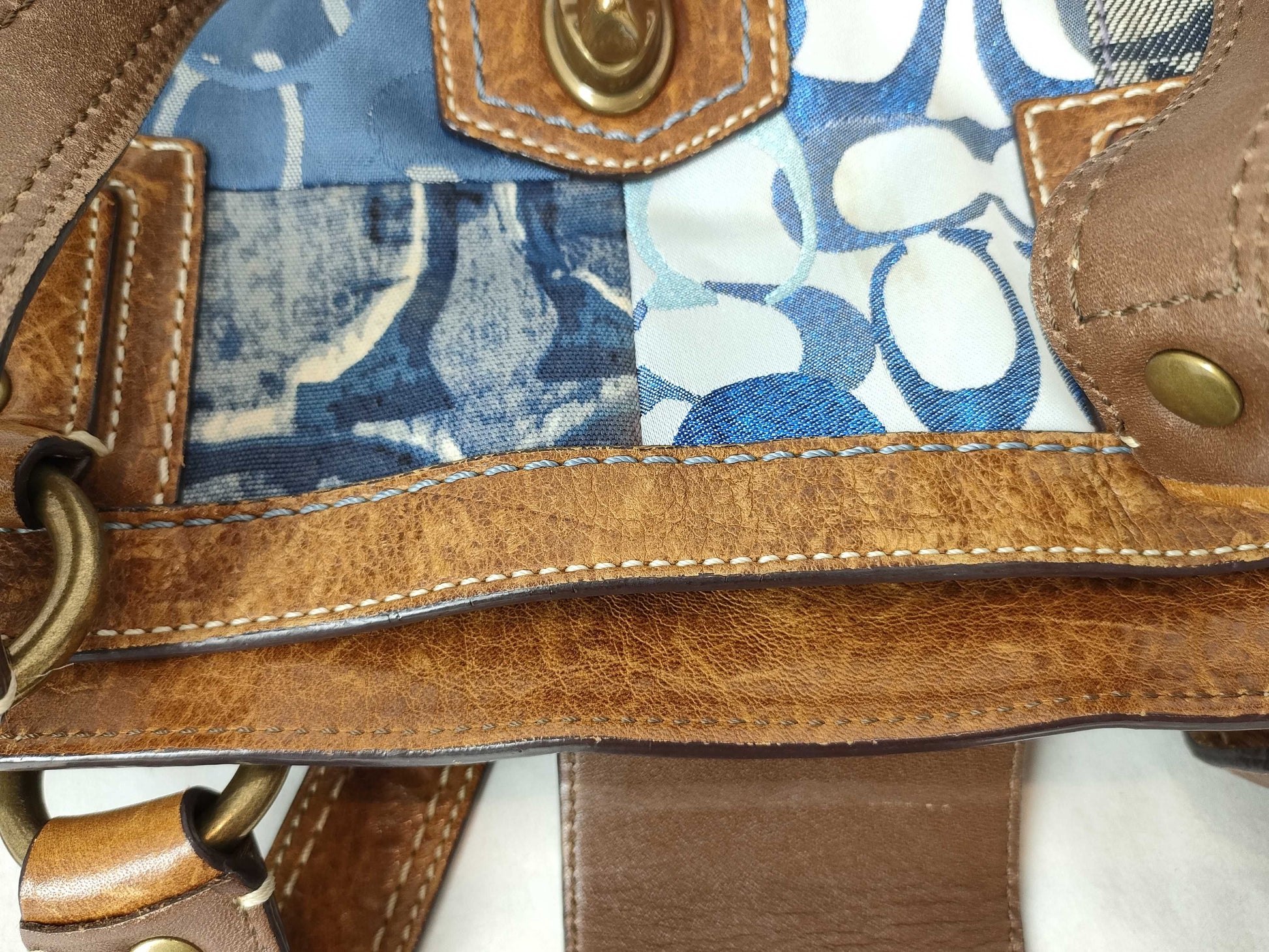 COACH 10816 Patchwork One-Shoulder Handbag