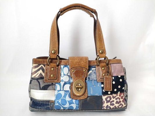 COACH 10816 Patchwork One-Shoulder Handbag