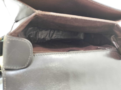 CELINE Leather Shoulder Bag with Gold Hardware
