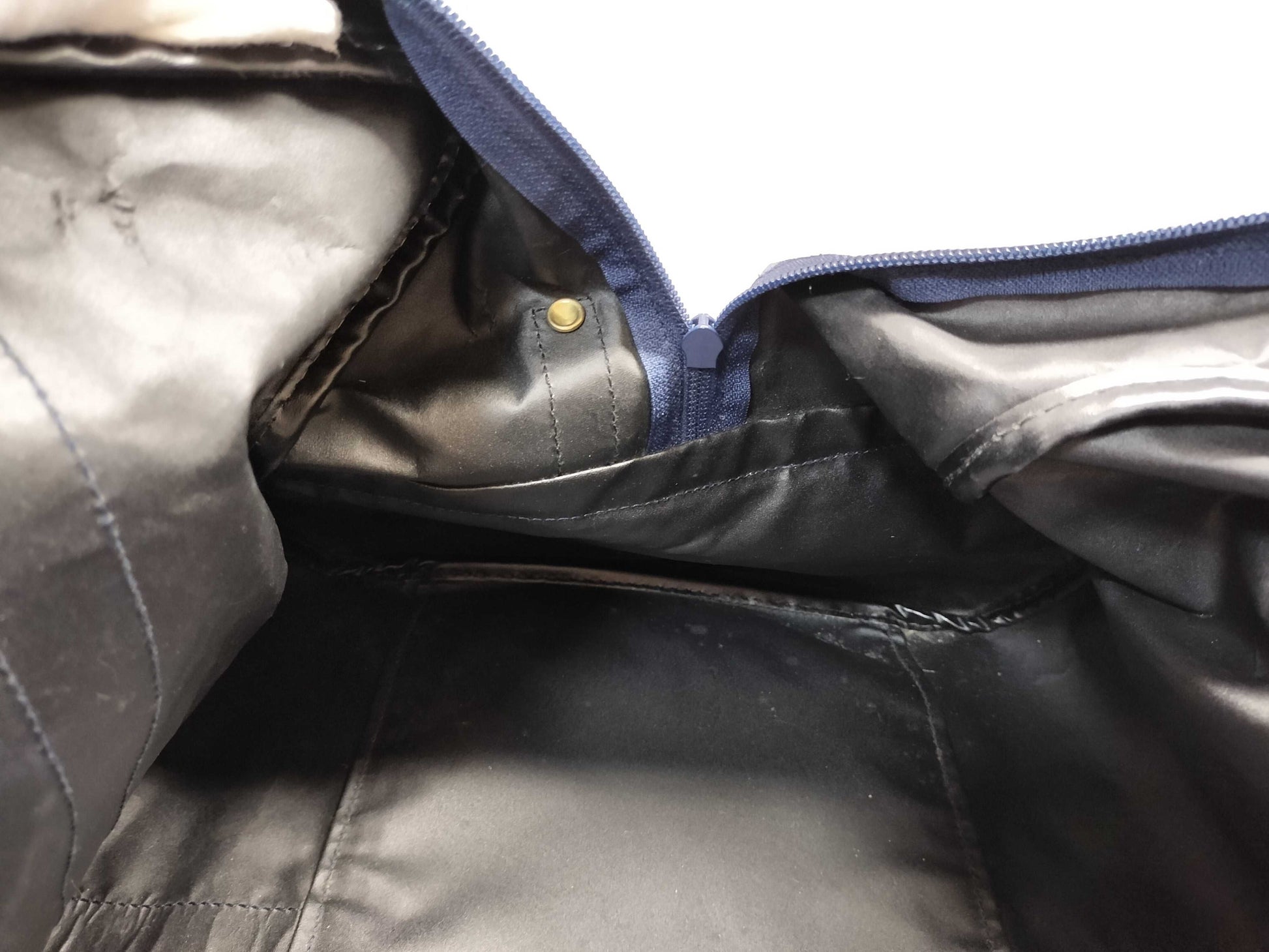 MCM 7623S MCM Boston Bag Blue Logo Nylon Boston Bag