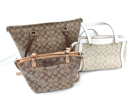 COACH Signature 2-way and other 3-piece shoulder bag set