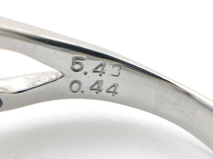 AQ 5.48ct D 0.44ct Pt900 9.1g Ring 