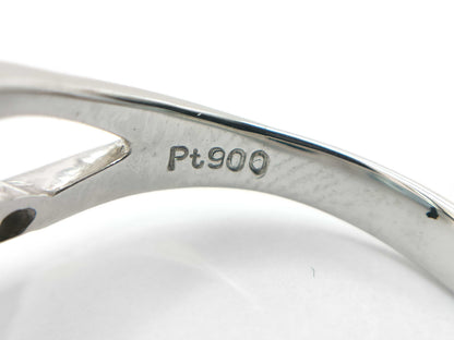 AQ 5.48ct D 0.44ct Pt900 9.1g Ring 