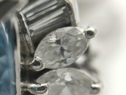 AQ5.10ct D1.34ct Pt900 11.5g Ring 