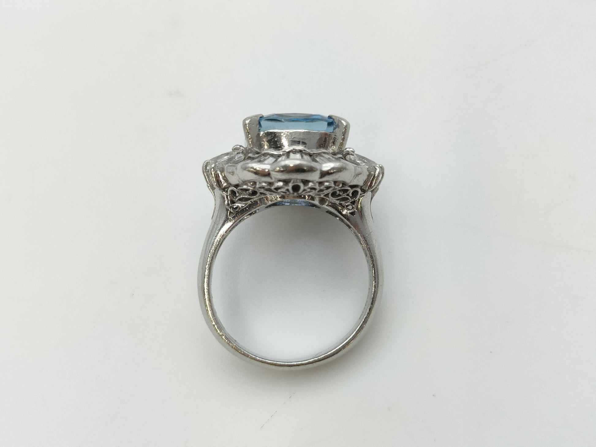AQ5.10ct D1.34ct Pt900 11.5g Ring 