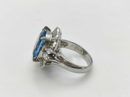 AQ5.10ct D1.34ct Pt900 11.5g Ring 