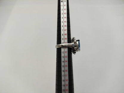 AQ5.10ct D1.34ct Pt900 11.5g Ring 