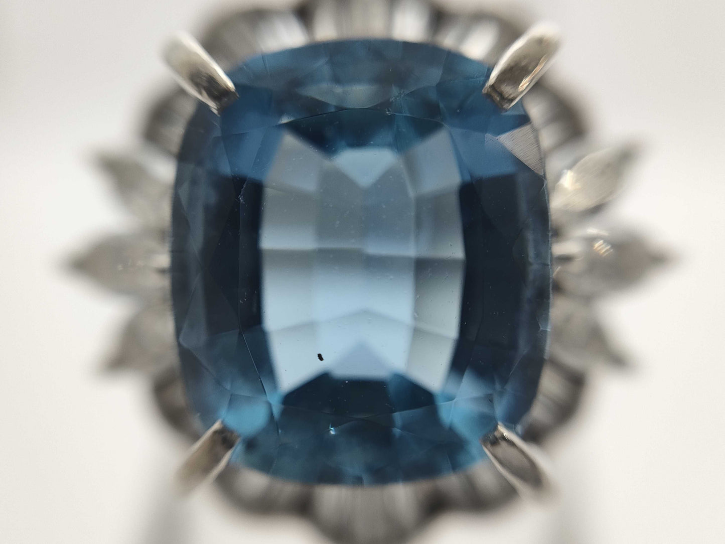 AQ5.10ct D1.34ct Pt900 11.5g Ring 