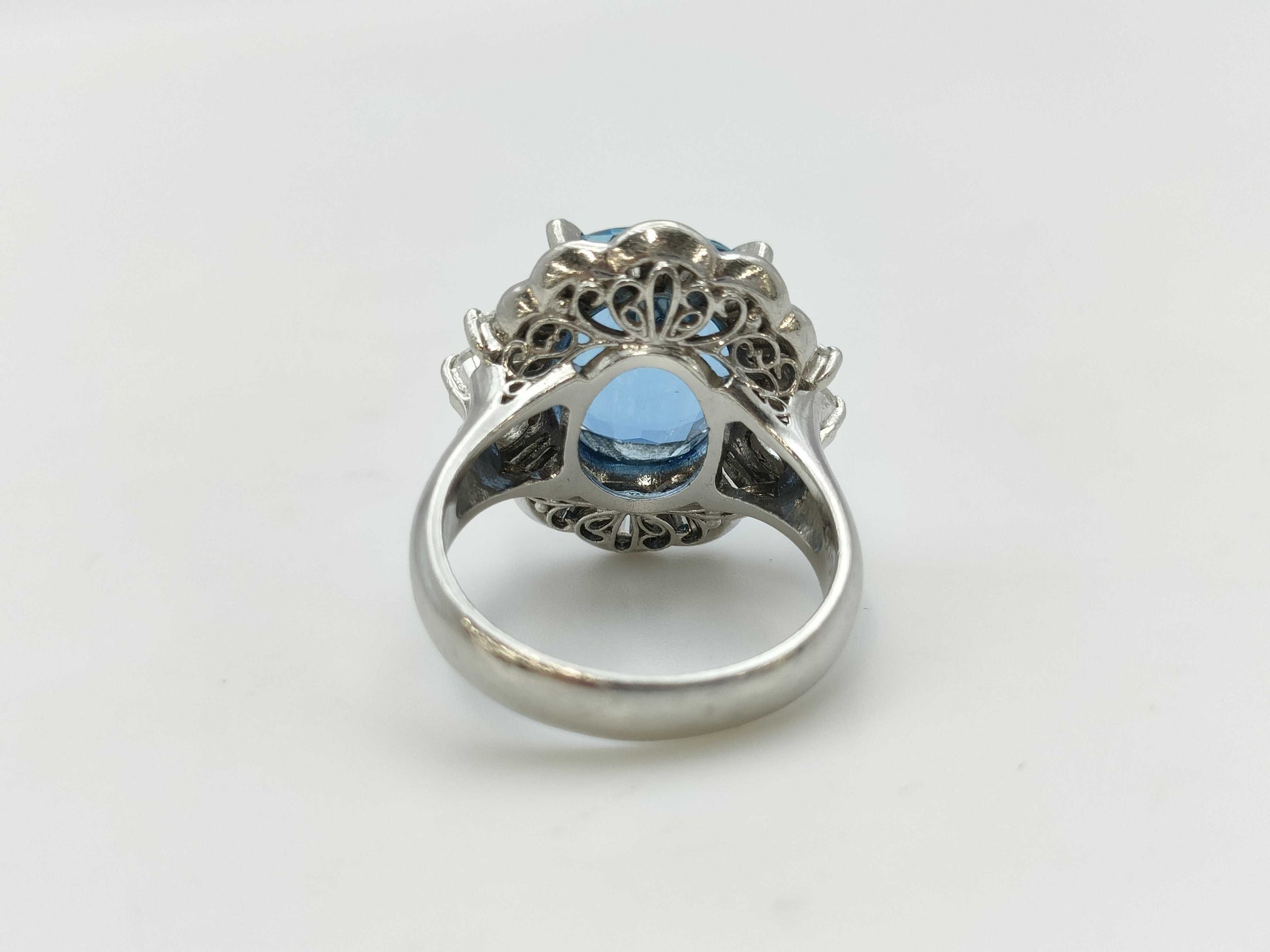 AQ5.10ct D1.34ct Pt900 11.5g Ring 