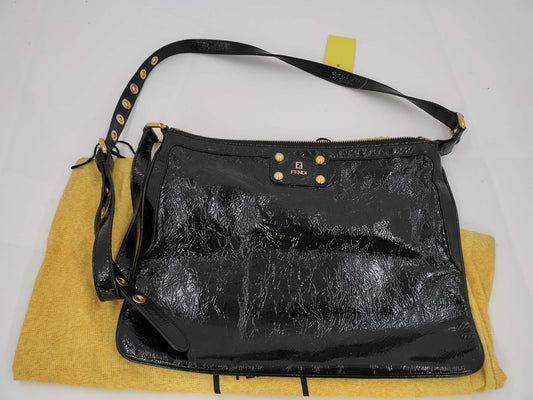 FENDI Enamel GD Hardware Shoulder Bag