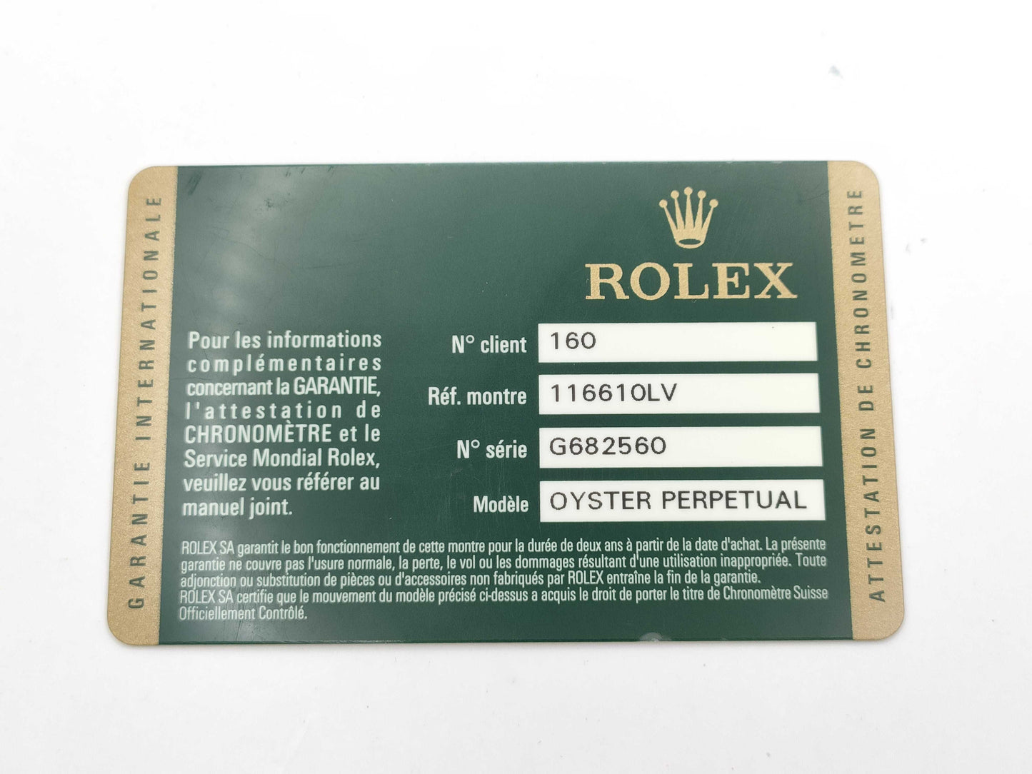 ROLEX 116610LV G682560 Men's Watch