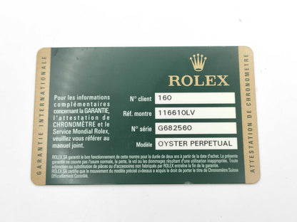 ROLEX 116610LV G682560 Men's Watch