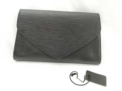 LOUIS VUITTON RFID verification failed. Epi Art Deco clutch bag M52632. Sticky interior.