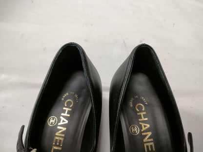 CHANEL Flat Shoes Patent Leather Pumps
