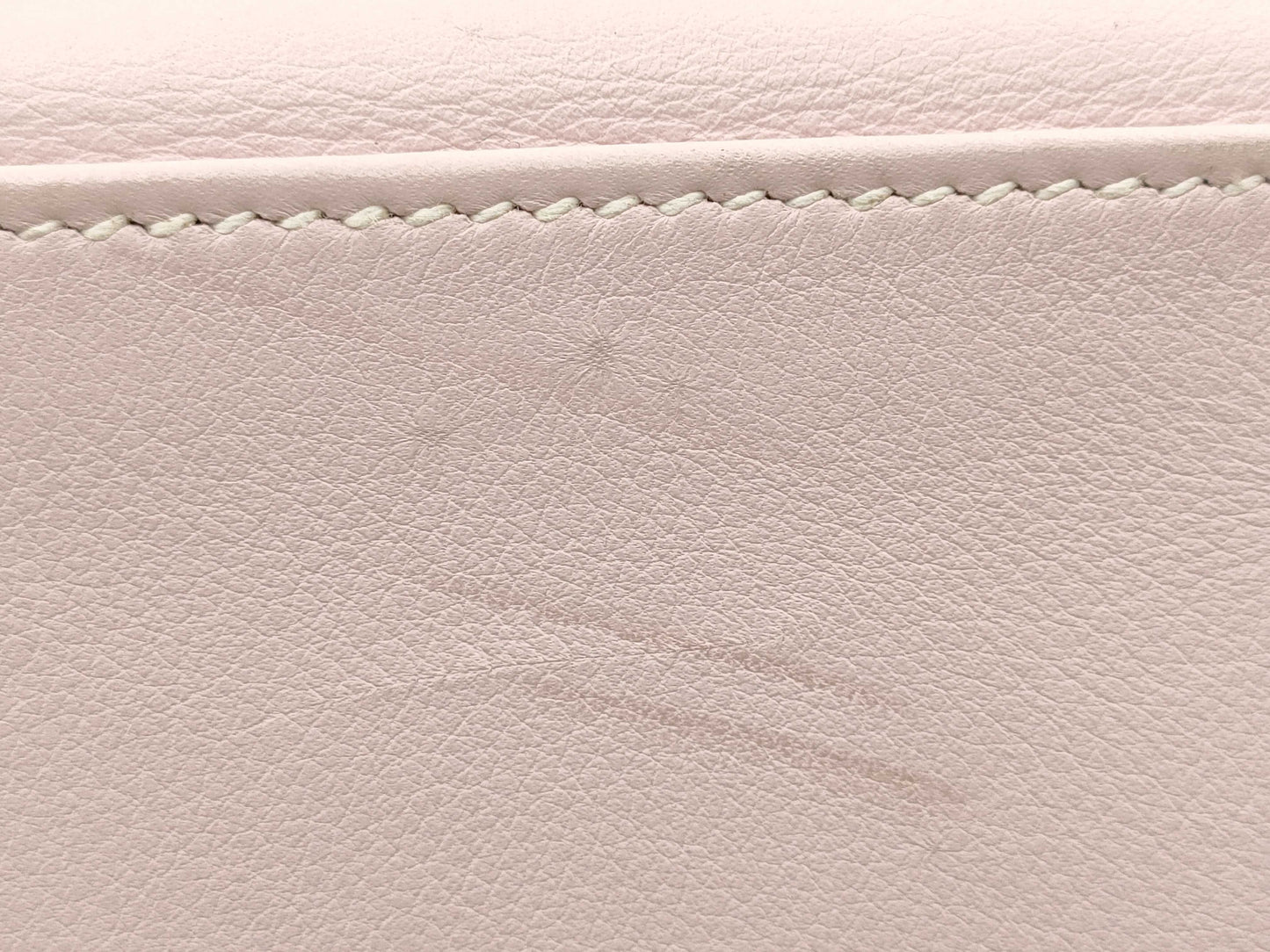 HERMES Kelly 28 Swift 2-way Rose Dragee Handbag with Silver Hardware and K Stamp