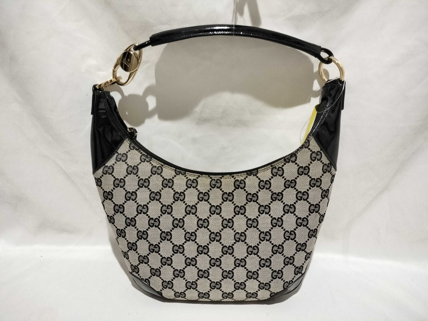 GUCCI GG Canvas One-Shoulder Bag 001・4158・3444 Gray/Black Shoulder Bag