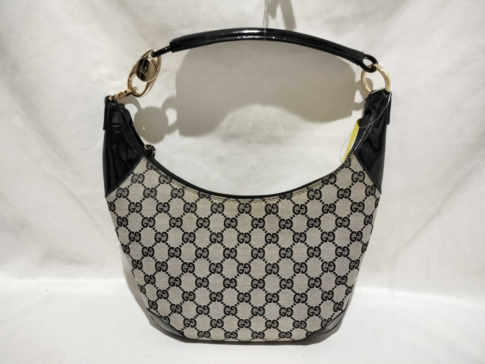 GUCCI GG Canvas One-Shoulder Bag 001・4158・3444 Gray/Black Shoulder Bag