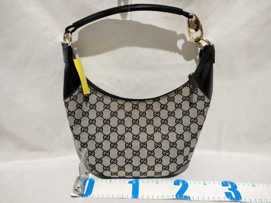 GUCCI GG Canvas One-Shoulder Bag 001・4158・3444 Gray/Black Shoulder Bag