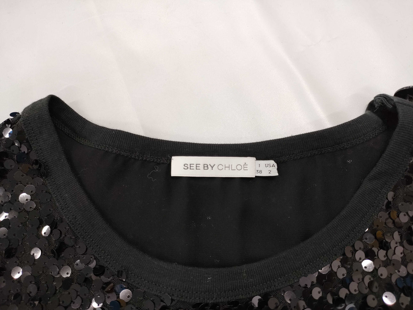 Chloe See by Chloe Sequin Top Tops