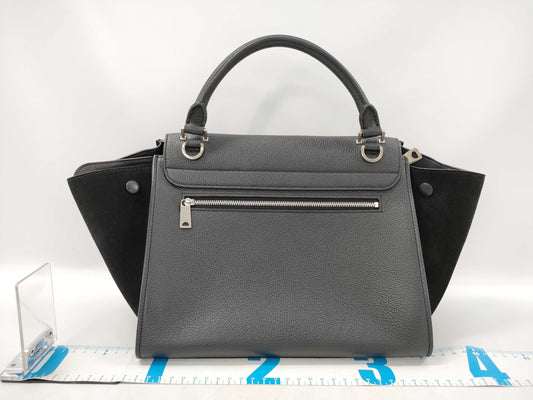 CELINE 2-way handbag leather/suede handbag