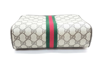 GUCCI 89・01・012 GG Supreme Clutch Bag, Second Bag, Sherry Second Bag