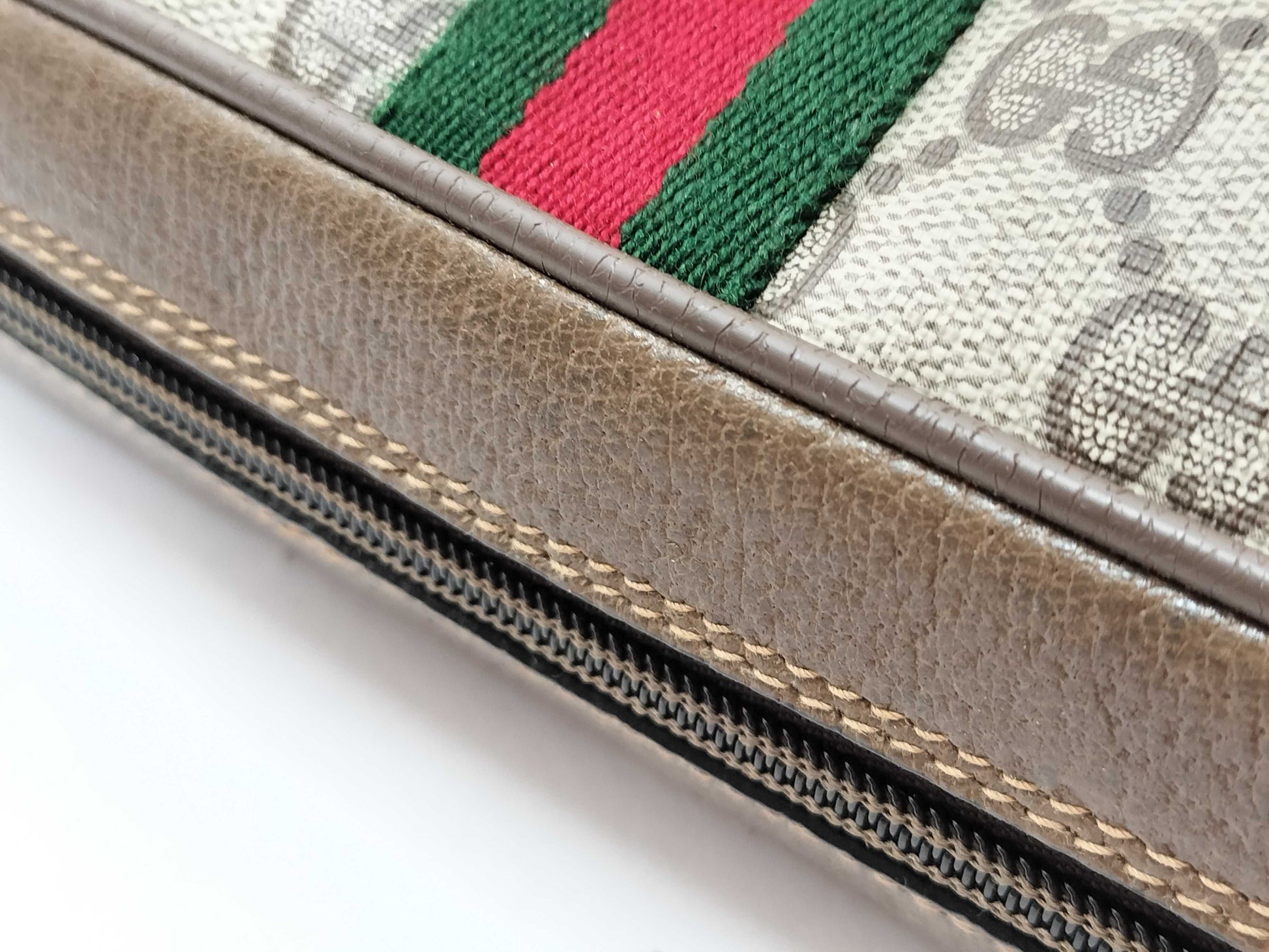 GUCCI 89・01・012 GG Supreme Clutch Bag, Second Bag, Sherry Second Bag