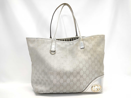 GUCCI GG Canvas New Brit Tote Bag 169945 Tote Bag