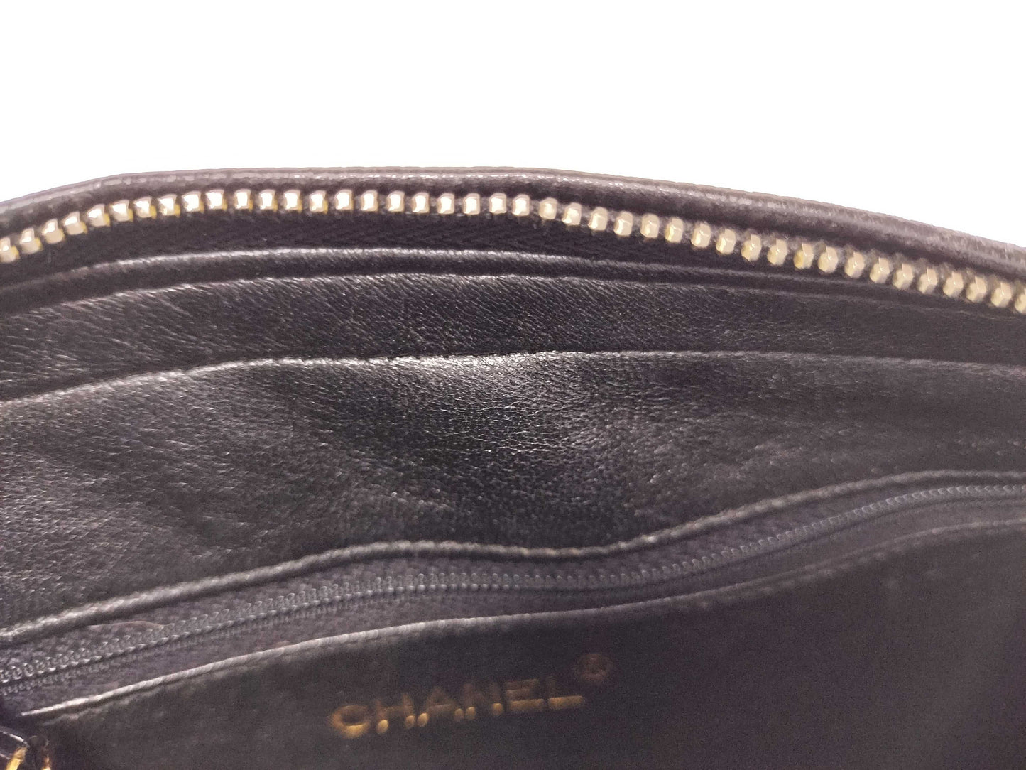 CHANEL Seal 3rd Series Caviar Skin Triple Coco Chain Shoulder Bag