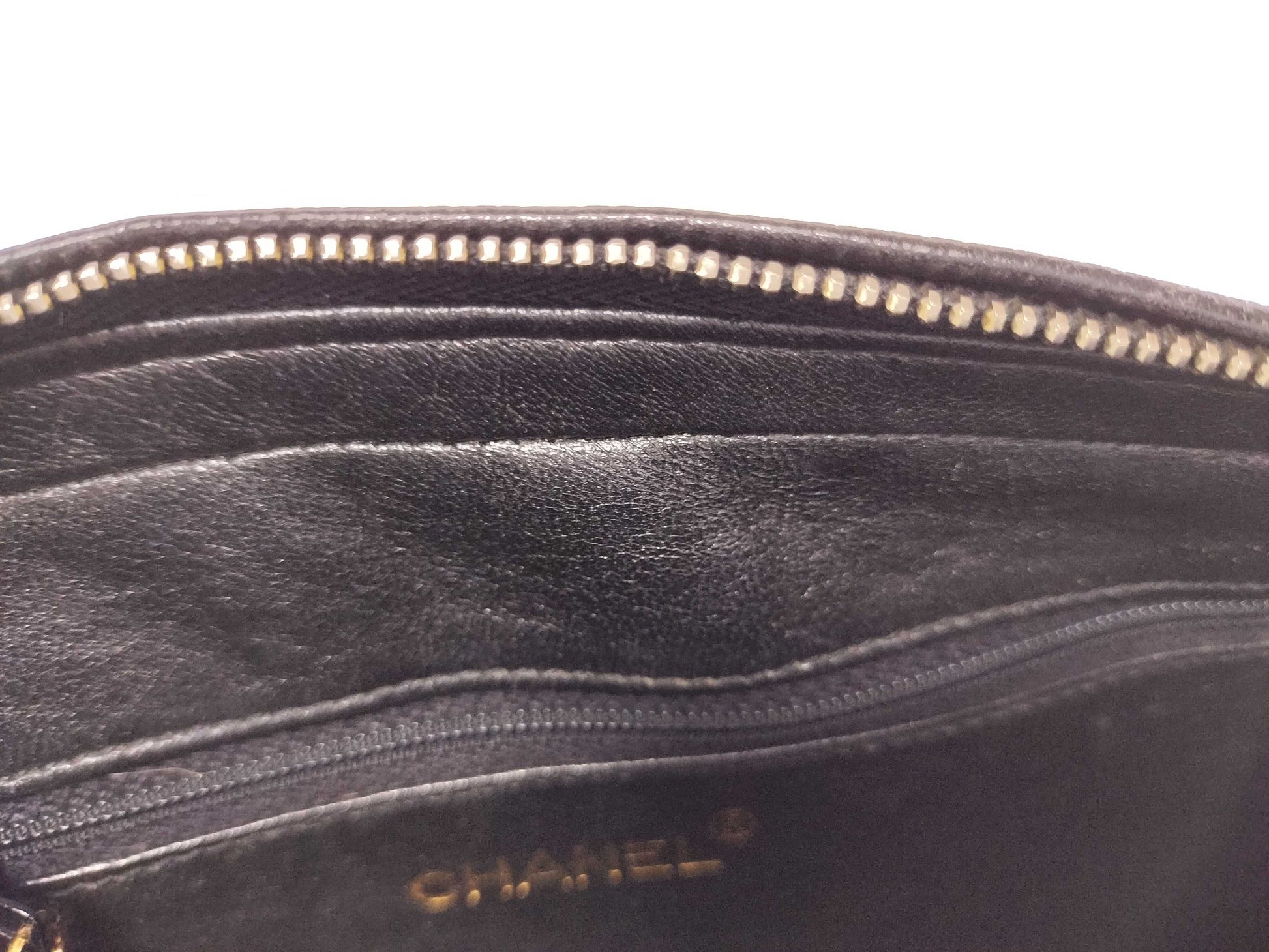 CHANEL Seal 3rd Series Caviar Skin Triple Coco Chain Shoulder Bag