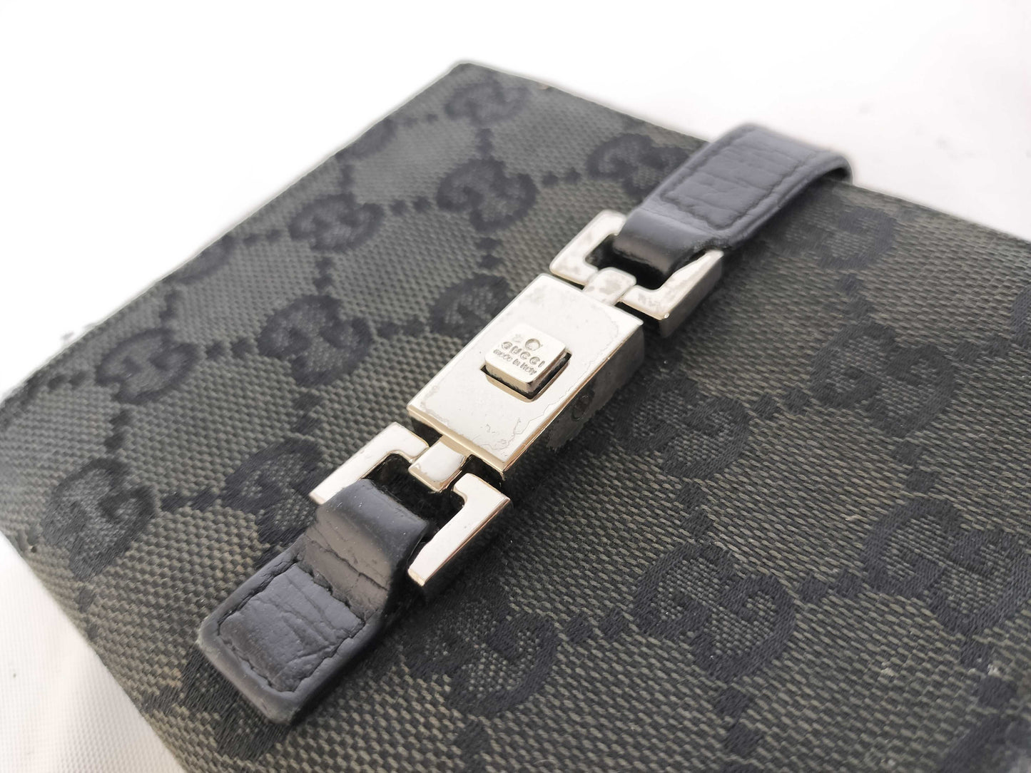 GUCCI GG Canvas Compact Jackie Bifold Wallet