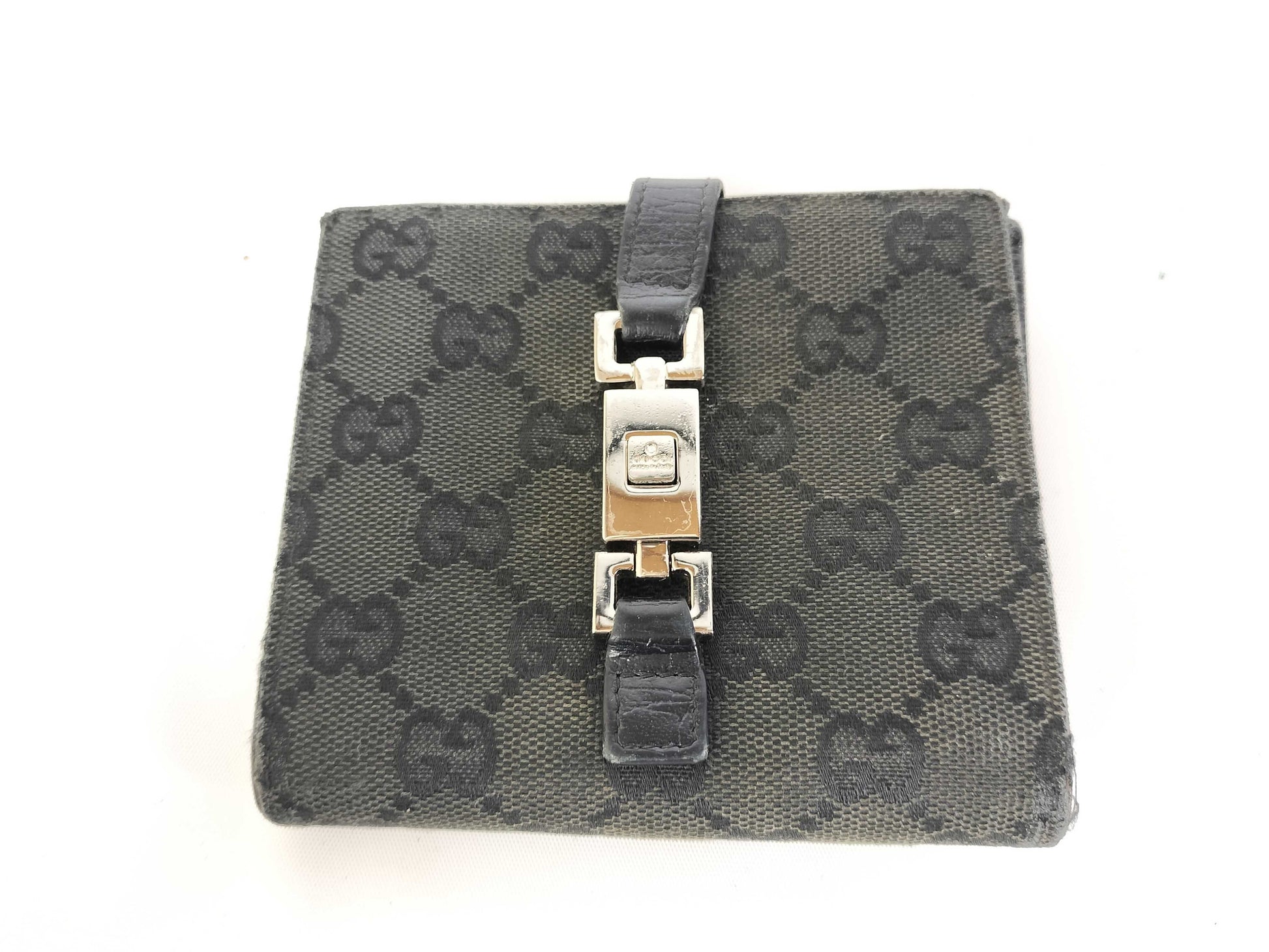 GUCCI GG Canvas Compact Jackie Bifold Wallet