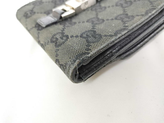 GUCCI GG Canvas Compact Jackie Bifold Wallet