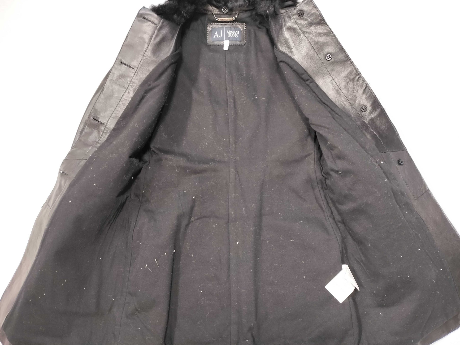 ARMANI JEANS Leather Coat Jacket