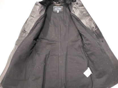ARMANI JEANS Leather Coat Jacket