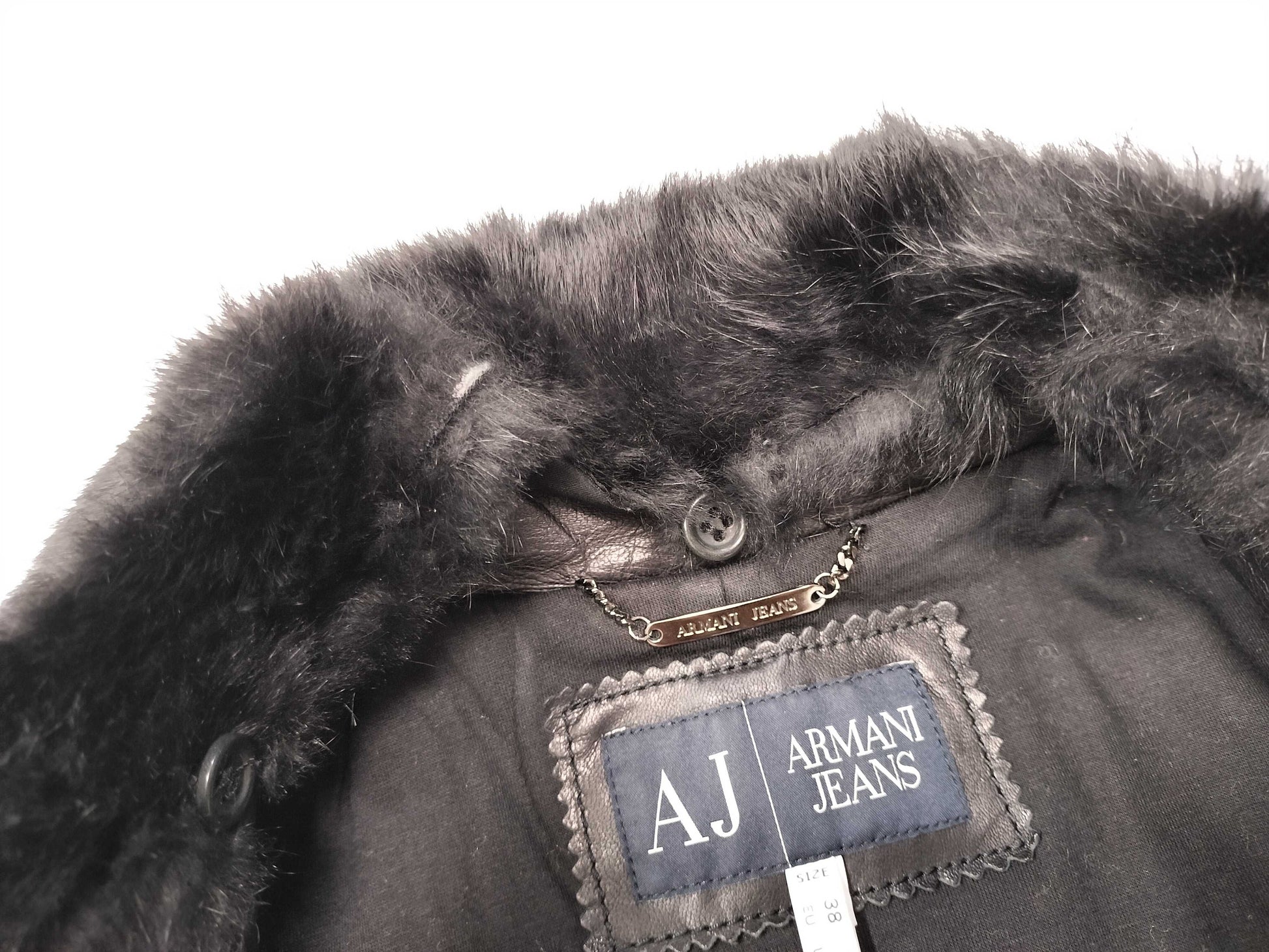 ARMANI JEANS Leather Coat Jacket